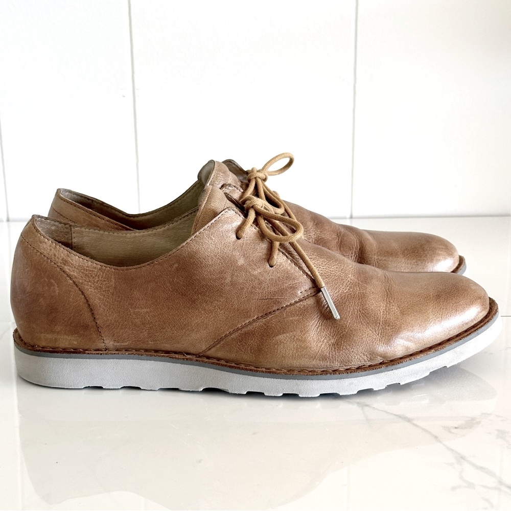 Blackstone Tan Leather Oxfords Size 14